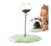 Slow Pet Food Toy, Cat Toy - Spring Stick Ball Toy, Interactive Food Distribution Ball Fun