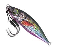 Slow Pitch Jigs Saltwater Fishing Jigging Lures Glow Vertical Metal Jigs with Assist Hooks Butterfly Jigs 3D Printing Offshore Deep Sea Ocean Fishing Pitching Lures for Tuna Kingfish Bluefin