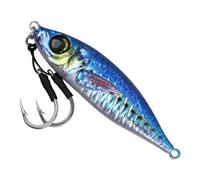 Slow Pitch Jigs Saltwater Fishing Jigging Lures Glow Vertical Metal Jigs with Assist Hooks Butterfly Jigs 3D Printing Offshore Deep Sea Ocean Fishing Pitching Lures for Tuna Kingfish Bluefin