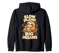 Slow Plans Big Dreams Planner Humor Zip Hoodie
