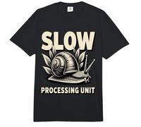 Slow Processing Unit Nerd Humor Snail Comfort Colors Adult Heavyweight T-Shirt