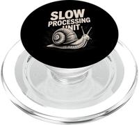 Slow Processing Unit Nerd Humor Snail PopSockets PopGrip for MagSafe