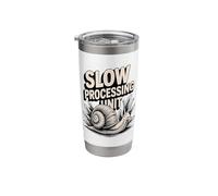 Slow Processing Unit Nerd Humor Snail Stainless Steel Insulated Tumbler