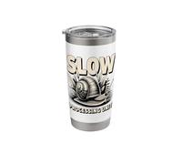 Slow Processing Unit Nerd Humor Snail Stainless Steel Insulated Tumbler