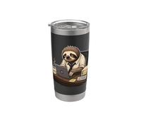 Slow Productive Sloth Office Humor Work Motivation Stainless Steel Insulated Tumbler
