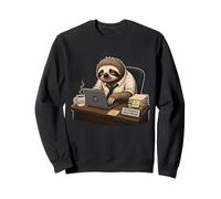 Slow Productive Sloth Office Humor Work Motivation Sweatshirt
