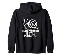SLOW PROGRESS IS STILL PROGRESS - ME/CFS AWARENESS - SNAIL Zip Hoodie