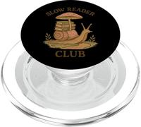 Slow Reader Club Snail Books Mushroom Reading PopSockets PopGrip for MagSafe