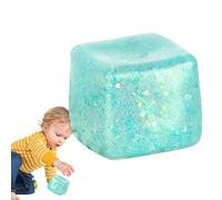 Slow Rebound Stress Cube, Glitter Sugar Ball Sensory Squeeze Toy, Fidget Toys Squeeze Cube, Squishy Ball Bulk For Adults Stress Relief, Playful Elastic Toys For Work School