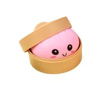 Slow Rising Smiling Bun Sensory Toy - Soft Squeeze Stress Relief Ball for Desk, Portable Fidget Toy for Focus & Calm for Kids & Adults B