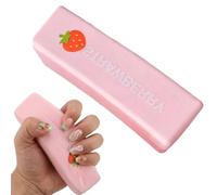 Slow Rising Strawberry Squish-y, Taba Butter Squish-y Stress Ball, Fidget To-ys Sensory for ADHD Anxiety Relief, Soft Pink Strawberry Cream Stick Squi-shy (1pcs)