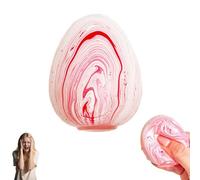 Slow Rising Stress Cube,Easter Egg Shaped Stress Balls Squishies Toys for Anxiety Relief,Gel Filled Pull Stretch Anxiety Reliever Toys Easter Gifts Party Favors for Kids Adults (Pink)