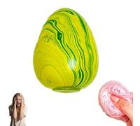 Slow Rising Stress Cube,Easter Egg Shaped Stress Balls Squishies Toys for Anxiety Relief,Gel Filled Pull Stretch Anxiety Reliever Toys Easter Gifts Party Favors for Kids Adults (Green)