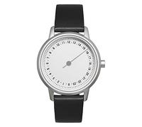 slow Round-S 01 - Black Vintage Leather, Silver Case, Silver Dial