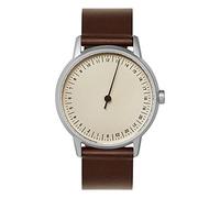 slow round 06 - Dark Brown Leather, Silver Case, Crème Dial