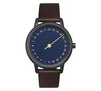 slow Round-S 06 - Dark Brown Vintage Leather, Anthracite Case, Blue Dial