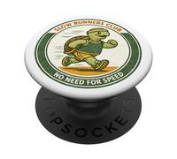 Slow Runners Club No Need For Speed turtle funny running PopSockets Adhesive PopGrip