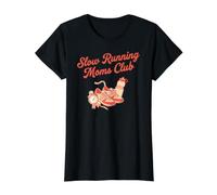 Slow Running Moms Club Funny Jogging Mother Runner Workout Value Graphic T-Shirt, Women, Black, L