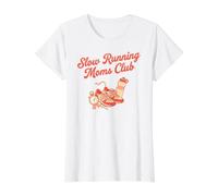 Slow Running Moms Club Funny Jogging Mother Runner Workout Value Graphic T-Shirt, Women, White, XS