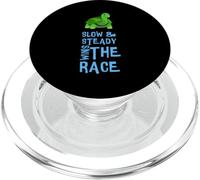 Slow & Steady Wins The Race Turtle vs Rabbit Funny Running PopSockets PopGrip for MagSafe