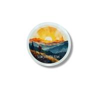 Slow Steps Big Views Hiker Hiking Watercolour Wooden Coaster