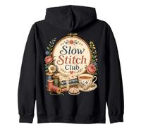 Slow Stitch Club Sewing Circle Cottagecore Zip Hoodie