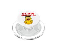 Slow Sundays Funny Yellwo Rubber Duck Illustration Graphic PopSockets PopGrip for MagSafe