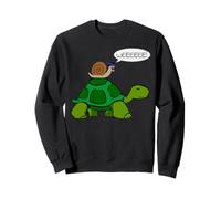Slow Team Adventures: Snail Riding on Turtle Sweatshirt