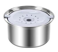 Slow Water Bowl for Dogs 4L No Spill Stainless Steel Dog Water Bowl with Filter 10x10x5" Detachable Washable for Household, Pet Store Dog No Spill for Dogs