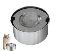 Slow Water Bowl for Dogs Non-Slip Bottom Stainless Drinks Feeder Tray