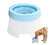 Slow Water Bowl for Dogs - Non-Slip Floating No Drip Large Capacity Dish - Puppy Water Bowl - for Indoor Outdoor Home Backyard Vet Park Camping Road Trip Car Crate Cage