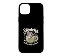 SlowCha Moving At My Own Pace Cute Sloth Tea Case for iPhone 14 Plus
