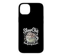 SlowCha Moving At My Own Pace Cute Sloth Tea Case for iPhone 14 Plus