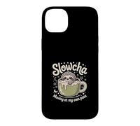 SlowCha Moving At My Own Pace Cute Sloth Tea Case for iPhone 14 Plus