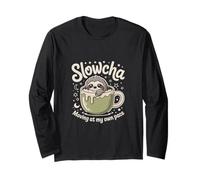 SlowCha Moving At My Own Pace Cute Sloth Tea Long Sleeve T-Shirt
