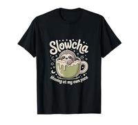 SlowCha Moving At My Own Pace Cute Sloth Tea T-Shirt