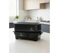 MisterChef Slowé Cooker 7qt / 6.6L Black Slow Cooker with Flat Glass Cover and Cool Touch