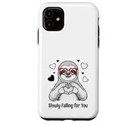Slowly Falling for You Sloth Valentine Case for iPhone 11