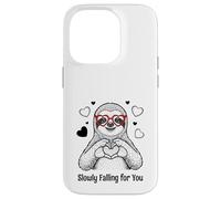 Slowly Falling for You Sloth Valentine Case for iPhone 14 Pro