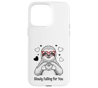 Slowly Falling for You Sloth Valentine Case for iPhone 15 Pro Max
