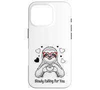 Slowly Falling for You Sloth Valentine Case for iPhone 16 Pro