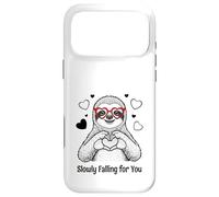 Slowly Falling for You Sloth Valentine Case for iPhone 17 Pro Max