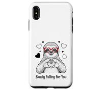 Slowly Falling for You Sloth Valentine Case for iPhone XS Max