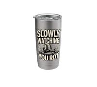 Slowly Watching You Rot Compost Snail Humor Stainless Steel Insulated Tumbler