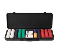 SLOWPLAY Godel Ceramic Poker Chips Set for Texas Hold'em, 500 PCS [with Numbered Values], 43mm & 12g Each | Features a High-end Chip case with Extra Durable German Polycarbonate Shell