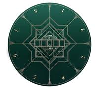 SLOWPLAY Nash 120cm Round Poker Mat for Texas Holdem | Portable Poker Table Top with Art Deco Layout Print, Hemmed Edges, Smooth Surface, and Premium Carrying Bag for Games Everywhere