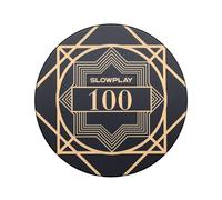 SLOWPLAY Nash Ceramic Poker Chips, 10g&39mm, for Texas Hold'em, 50 pcs | Premium ceramic composite material; smooth matte texture; casino-grade quality; Art-Deco design; stacks & shuffles easily