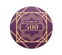 SLOWPLAY Nash Ceramic Poker Chips, 10g&39mm, for Texas Hold'em, 50 pcs | Premium ceramic composite material; smooth matte texture; casino-grade quality; Art-Deco design; stacks & shuffles easily