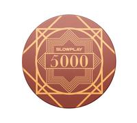 SLOWPLAY Nash Ceramic Poker Chips, 10g&39mm, for Texas Hold'em, 50 pcs | Premium ceramic composite material; smooth matte texture; casino-grade quality; Art-Deco design; stacks & shuffles easily