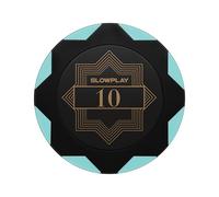 SLOWPLAY Nash Clay Poker Chips, 14 Grams Heavyweight Clay Composite, 40mm Large Chips in Bulk, Pack of 50 with Denomination of 10